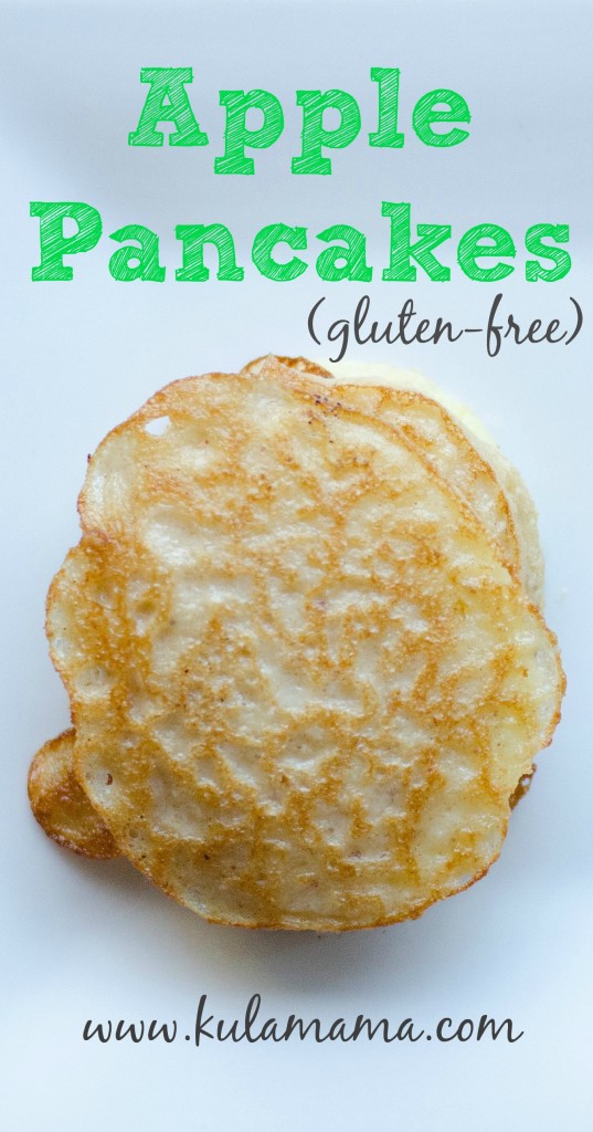 gluten free apple pancakes by www.kulamama.com