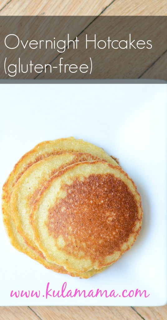 overnight hotcakes by www.kulamama.com uses soaked grains in place of flour for a whole food pancake