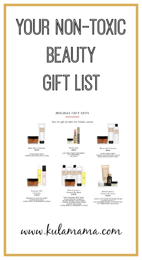 nontoxic beauty gift list from www.kulamama.com