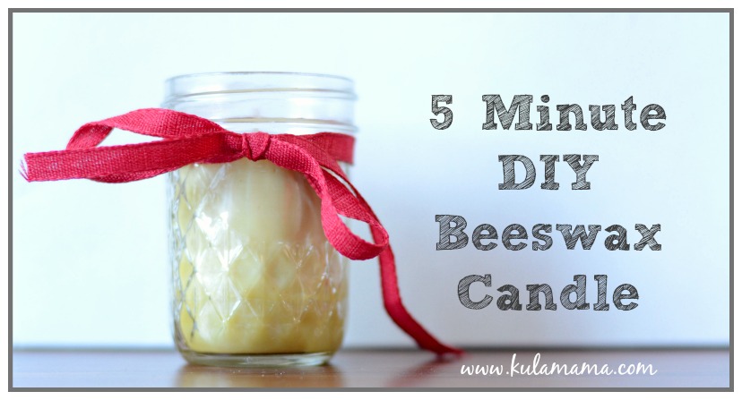Homemade Beeswax Candle