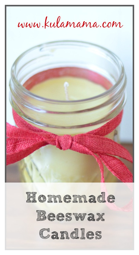 Homemade Beeswax Candles tutorial from www.kulamama.com